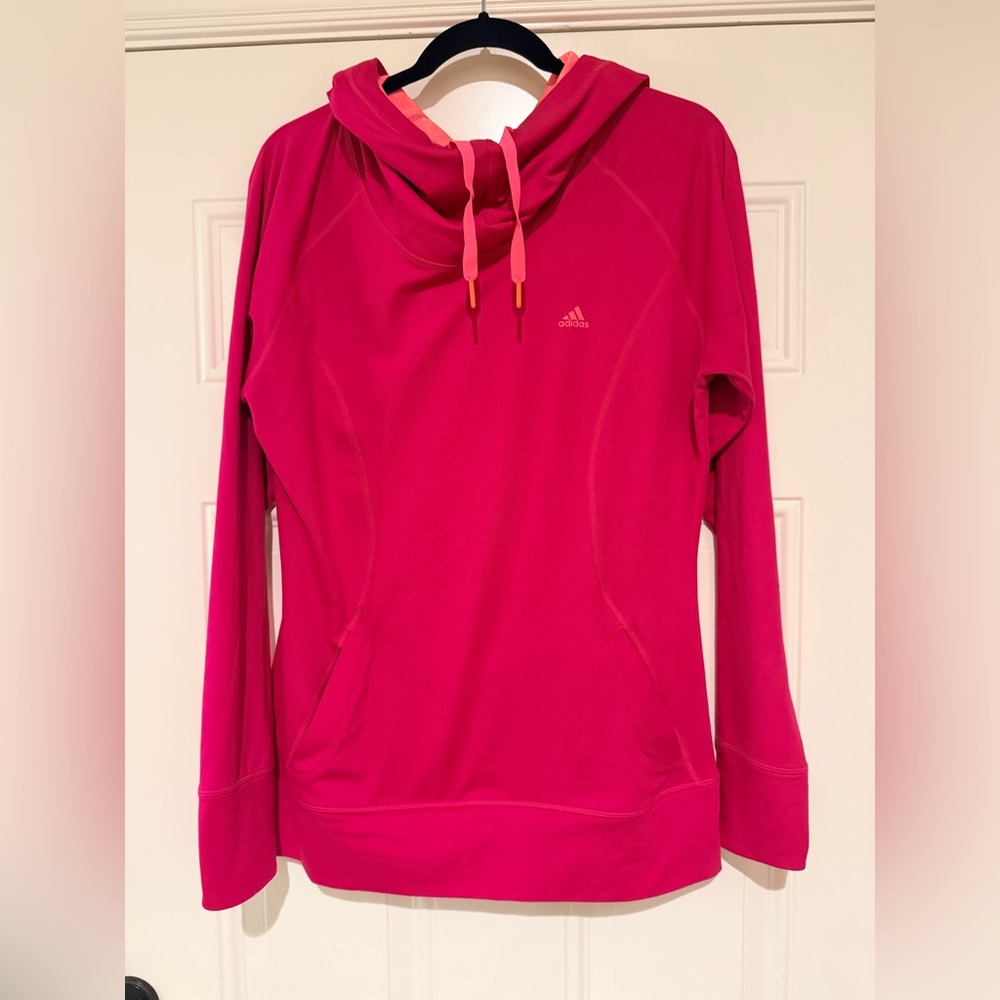 Adidas Women's Vibrant Pink Hoodie
